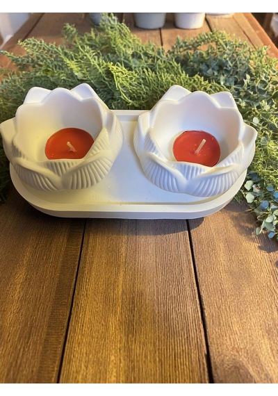 Bernami Mumluk Şamdanpinterest Lotus Mumluk İkili Ve Tepsili Mumlar Dahil Diğer