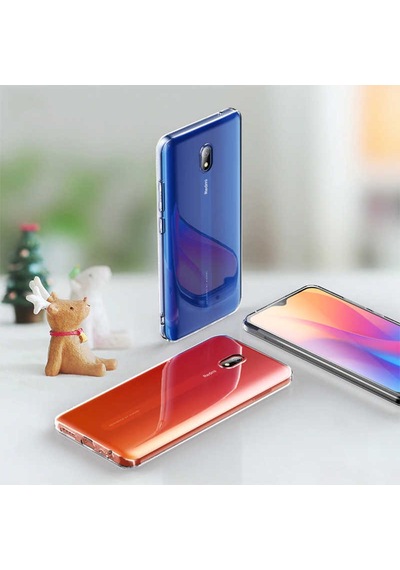 Noktaks - Xiaomi Redmi 8a Uyumlu - Kılıf Şeffaf Soft Slim Fitt Süper Silikon Kapak - Şeffaf