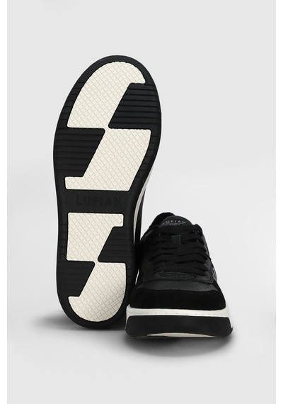 Lufian Jack Erkek Deri Sneaker Ayakkabı Siyah Siyah 112230229100100 Siyah