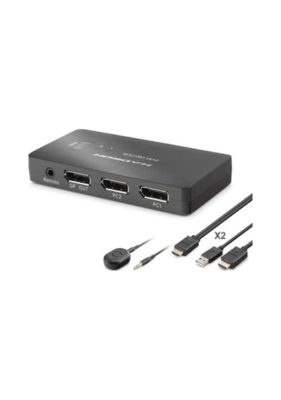 Hadron Hdx1426 Displayport Kvm Switch 2 Console Usb Port 2 Displayport Siyah Kdo