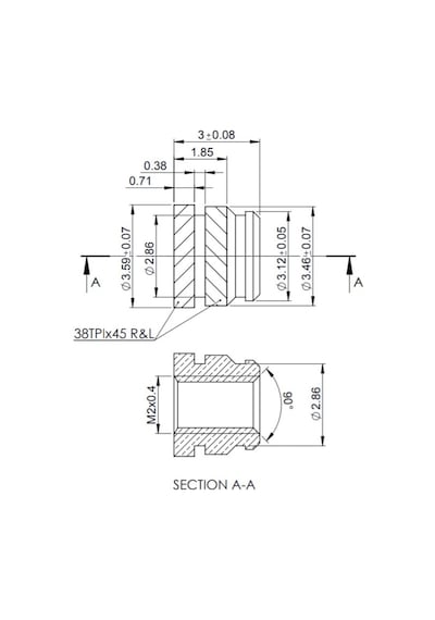 In 203 Pirinç Insert Somun M2X3 MM 100 Ad