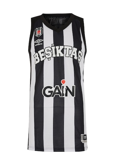 Beşiktaş Umbro Sponsor Baskılı Erkek Basketbol Forması Siyah - Beyaz