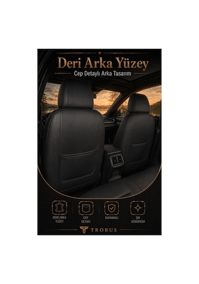 Vw Jetta 2010+ Uyumlu İnci Serisi Siyah Beyaz Oto Koltuk Kılıfı