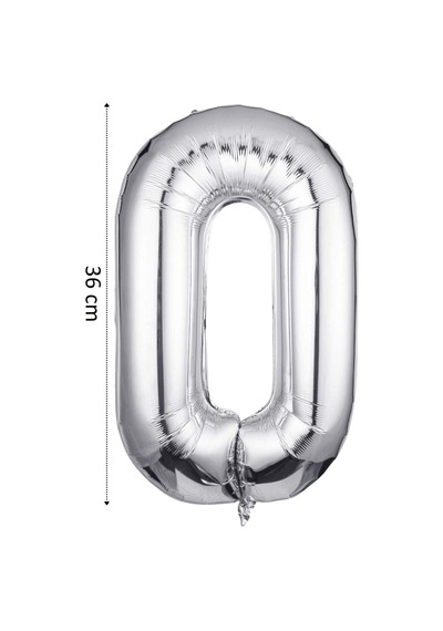 Folyo Balon O Harfi Helyum Balon 36 Cm Gümüş Renk - O Harf Balon - Harf Folyo Balon - O Harfli Balon Çok Renkli