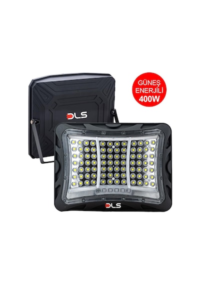 Dls 400w Güneş Enerjili Solar Led Projektör Harici Solar Panelli, 5 Metre Kablolu 502-400