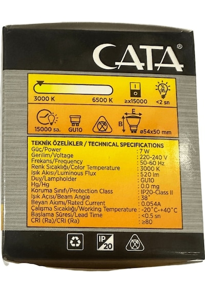 Cata Ct-4215 Günışığı 7w Gu10 Duylu Led Spot Ampul 4 Adet