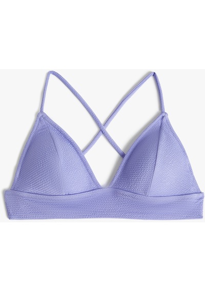 Koton Üçgen Bikini Üstü Dokulu Çapraz Askılı Kaplı Mor 4sak10015mm Mor Koton Üçgen Bikini Üstü Dokulu Çapraz Askılı Kaplı Mor 4sak10015mm Mor