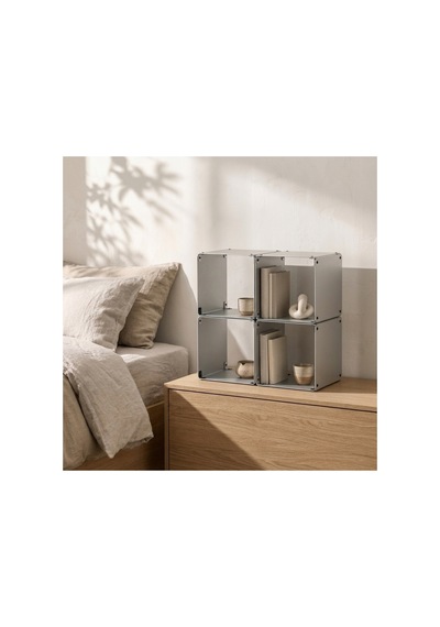 Node 4'lü Modüler Metal Tezgah Üstü Mutfak Rafı Ve Konsol Düzenleyici Stand 33x33 Cm Gümüş - 943953504 Gümüş