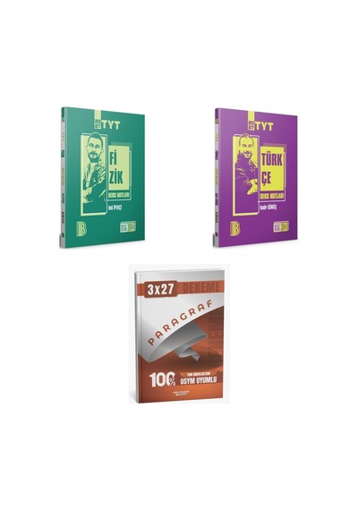 2027 2027 Benim Hocam Tyt Fizik + Türkçe Konu + Anla Kazan Paragraf Deneme 3'lü Set