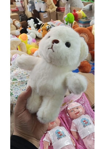 Oyuncak Peluş Sevimli Kar Beyaz Ayıcık 22 Cm