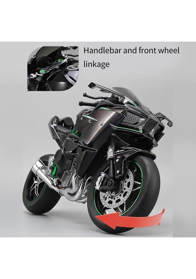 Xlg Kawasaki H2r 1:6 Dinamik Alaşım Motosiklet Modeli Gerçekçi Tasarım