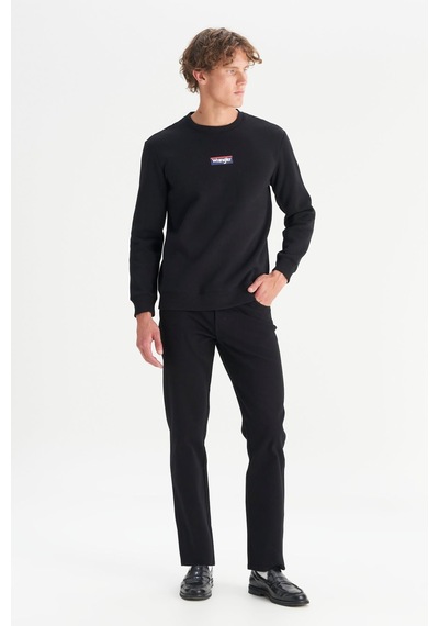 Wrangler Erkek Mid Logo Sweatshirt Black Çok Renkli