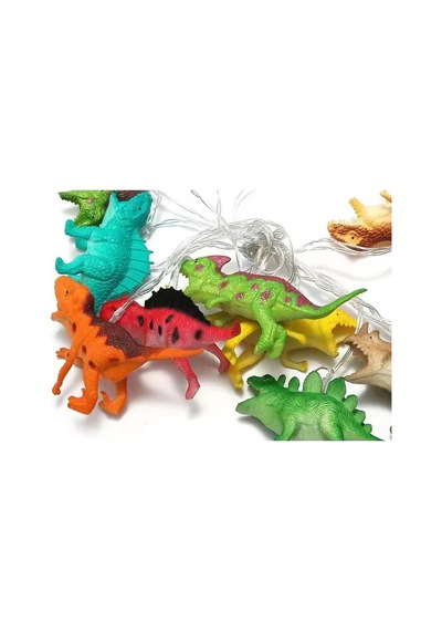 Dinozor String Light Çocuk Bebek Odası Aydınlatma 10 Adet Ledli Dinazor Pilli Işıklı 200 Cm