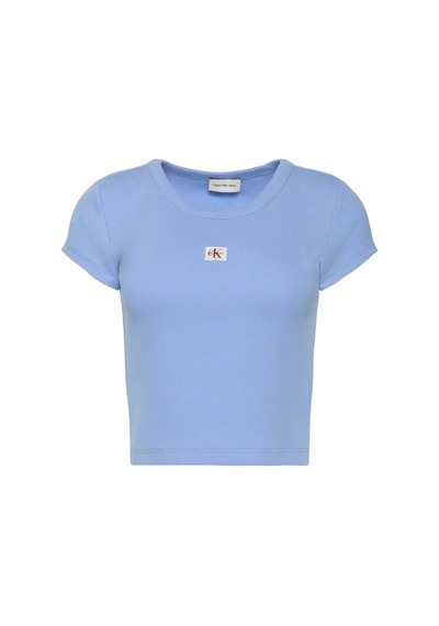 Calvin Klein Woven Label 2x2 Baby, C32, Xxs Mavi Kadın T-shirt