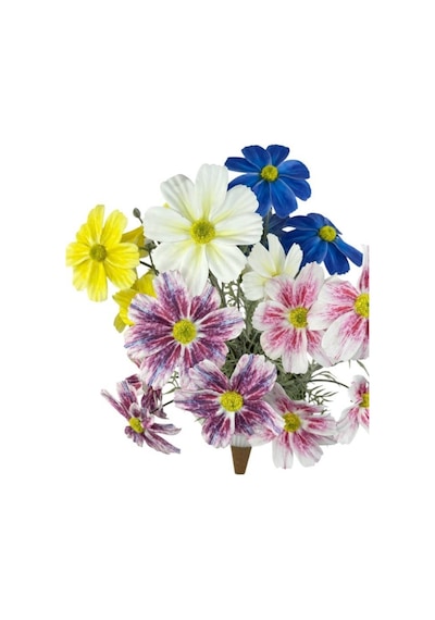 Yapay Çiçek Renkli Gerbera Papatya Salon Çiçeği Zigon Saksıda Yapay Bitki 50 40cm Yeşil