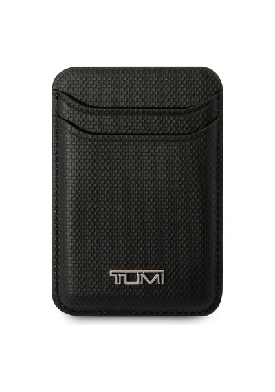 Tumi Lisanslı 2 Hazneli Metal Logolu Deri Magnetik Kartlık Siyah