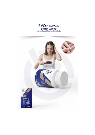 Evo Pharma Biotin Çinko Içeren Takviye Edici Gıda 30 Tablet