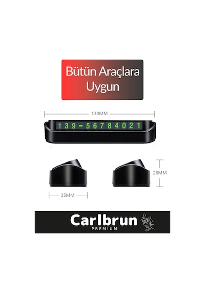 Lüks Araç Içi Telefon Numarası Oto Cam Kartı Torpido Üstü Fosforlu Neon Aç-kapa Numaratör 2 Adet