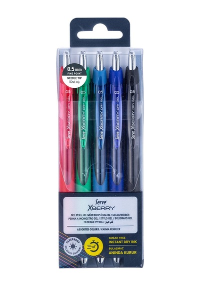 Serve Xberry Jel Kalem 05 MM İğne Uç 5li Pet Sv-xbrgelı0.5b5krpa