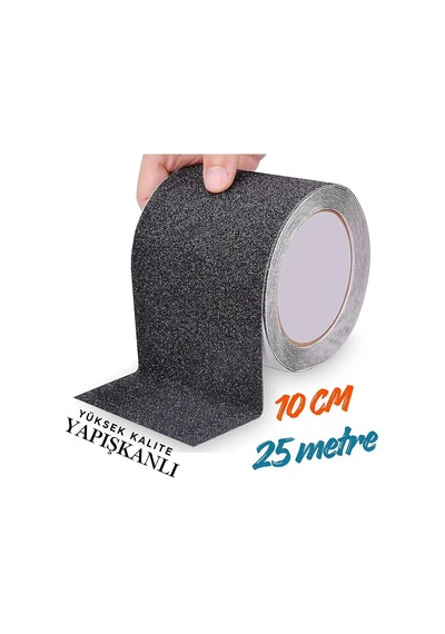Siyah Merdiven Ve Zemin Kaydırmaz Kaymaz Bant 100mm X 25mt Bant Marketim