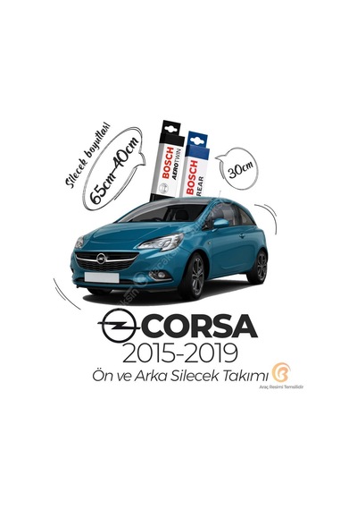 Opel Corsa E Ön Arka Silecek Seti 2015-2019 Bosch Aerotwin