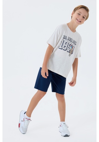 U.s. Polo Assn. Erkek Çocuk Beyaz Bermuda Takım Us2444-c-v2 Beyaz