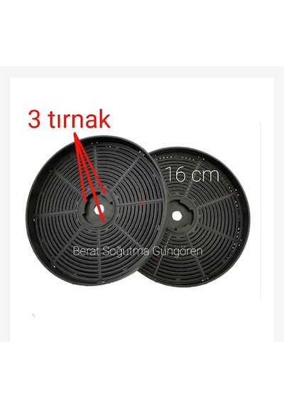 Kumtel Uyumlu Davlumbaz Karbon Filtre Model Da6-830 16cm Lotus