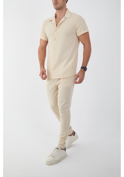 Mcz Bej Renk Slim Fit Erkek Pantolon - Gömlek Alt Üst Takım