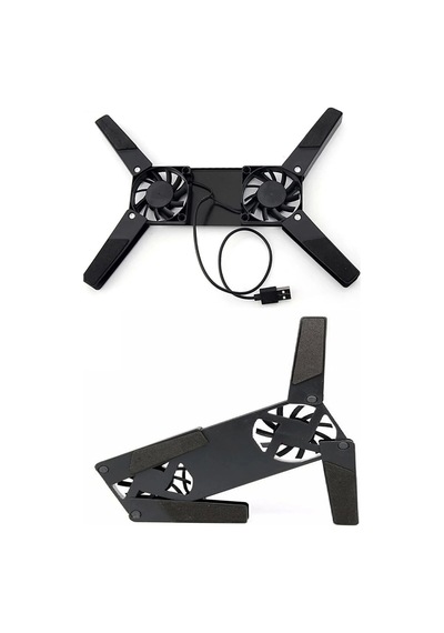 2 Fanlı Notebook Soğutucu Portatif Katlanabilir Laptop Soğutucu Fan Usbli Stand Bilgisayar Fanı