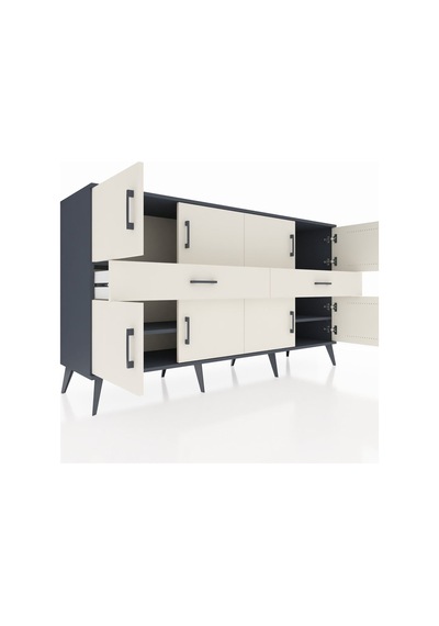 Hyperion Konsol 4 Raflı 2 Çekmeceli 8 Kapaklı 176x44x99 Antrasit-aytaşı Antrasıt/aytası - Antrasıt Hyperion Konsol 4 Raflı 2 Çekmeceli 8 Kapaklı 176x44x99 Antrasit-aytaşı Antrasıt/aytası - Antrasıt
