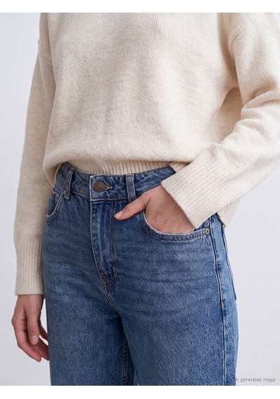 Lcw Jeans İndigo Straight Fit Kadın Jean Pantolon
