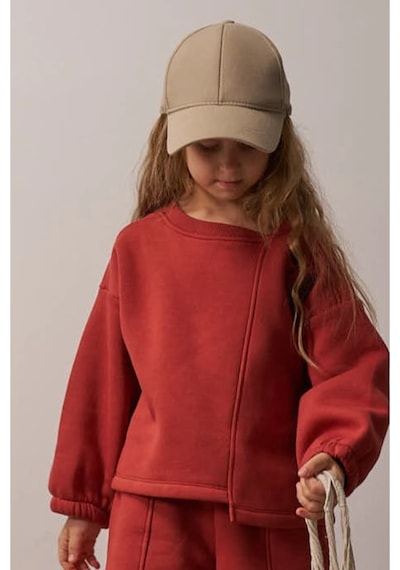 Oh La La Koala Omuz Nakışlı Çocuk Sweatshirt Turuncu