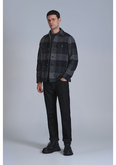 Lufian Anton Smart Jean Erkek Pantolon Slim Fit Siyah Siyah 112200224100100 Siyah