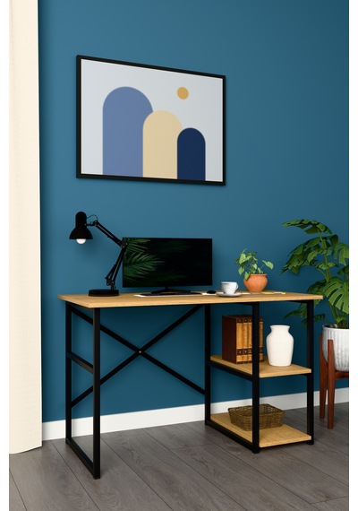 Modern Raflı Ders Çalışma Masası %100 Mdf Bilgisayar Masası Metalçm01 Karına Modern Raflı Ders Çalışma Masası %100 Mdf Bilgisayar Masası Metalçm01 Karına