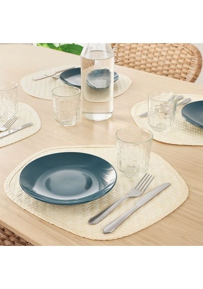 Ikea Paddfısk Amerikan Servis, Palmiye Yaprağı El Yapımı, 37x35 Cm Çok Renkli