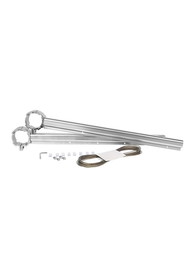 Küpeşte Balkon Çamaşır Kurutma Askılığı 50 mm Boru Tipi Natural ve Antrasit gri Gri