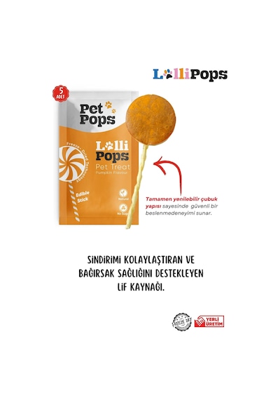 Pet Pops Freeze Dry Lolipop Bal Kabaklı Kedi Ödülü