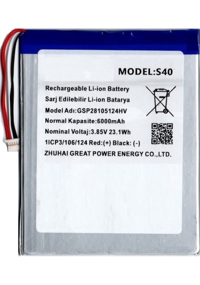 Casper Via S40 L40 Tablet İçin Batarya Pil 6000 Mah