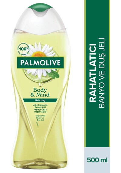 Palmolive Body & Mind Relaxing Papatya ve Doğal Yağ Özlü Banyo ve Duş Jeli 500 ML