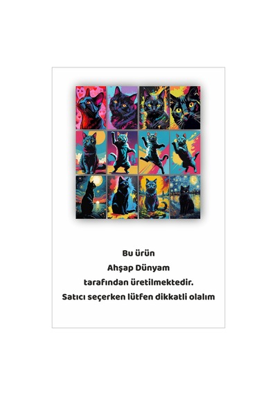 12 Parça Renkli Kedi Resimleri Çerçeve Görünümlü Mdf Tablo Duvar Süsü Hediyelik Eşya Kedi Çok Renkli - 670697306 Çok Renkli 12 Parça Renkli Kedi Resimleri Çerçeve Görünümlü Mdf Tablo Duvar Süsü Hediyelik Eşya Kedi Çok Renkli - 670697306 Çok Renkli