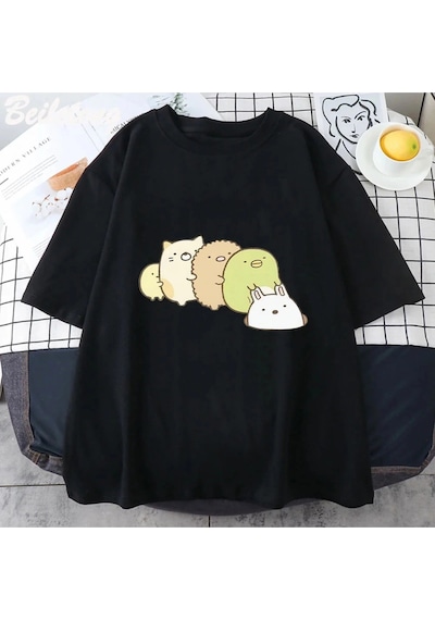 Startmore Beyaz Sumikko Gurashi Ler Lar İçin Kawaii/sevimli Anime Yaz Siyah