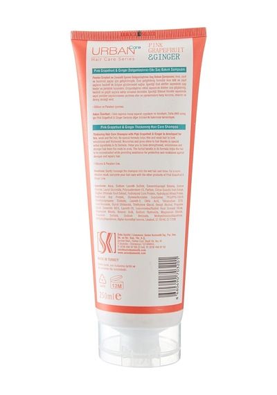 Urban Care Pink Grapefruit & Ginger İnce Telli Saçlara Özel Dolgunlaştırıcı Saç Bakım Şampuanı 250 Ml- Vegan Sku: Smg8690010399649