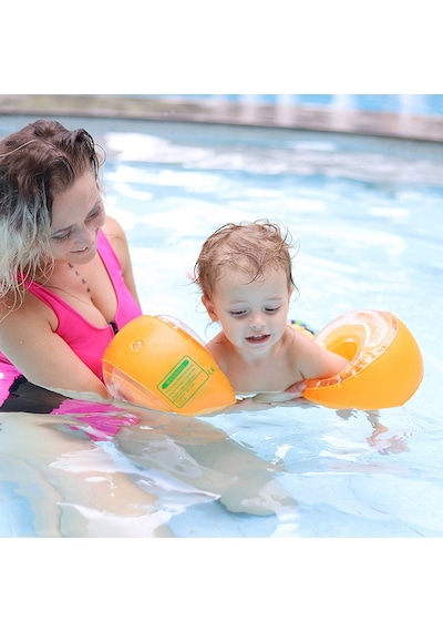 Swimbobo Yüzme Yardımcısı Kolluk Şişme Kolluk Deniz Kolluğu XL Turuncu Çok Renkli