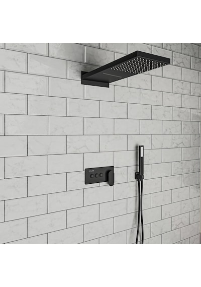 Fause Fau110-B Ankastre Comfort Panel Şelale Duş Seti Siyah
