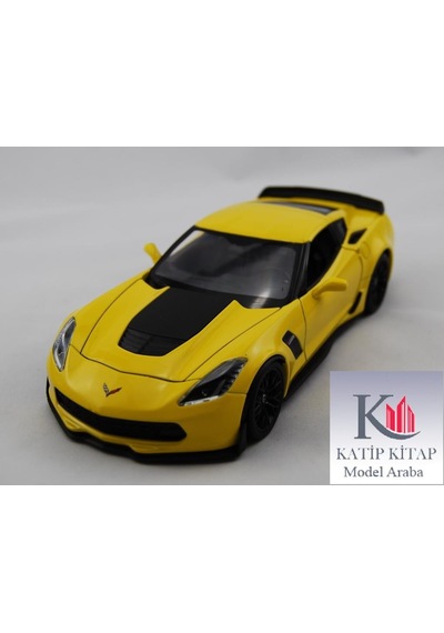 Welly 2017 Chevrolet Corvette Z06 1 24 Sarı Model Araba