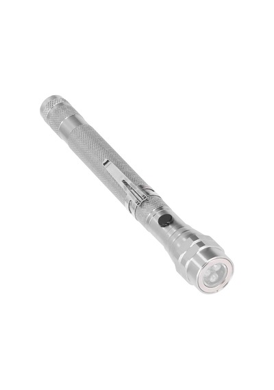 Powermaster Mx-2808 Mıknatıslı 360 Derece Döner Başlıklı 3 Ledli Beyaz Işık El Feneri Şeffaf