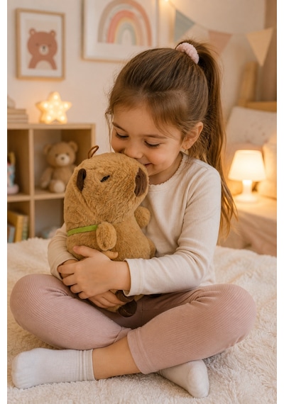 Yumuşacık Sevimli Kapibara Peluş Oyuncak 25 Cm Çok Renkli