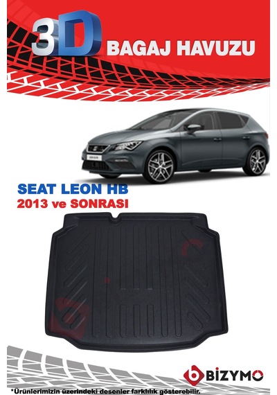 Seat Leon Hb 2013 ve Sonrası 3D Bagaj Havuzu Bizymo Seat Leon Hb 2013 ve Sonrası 3D Bagaj Havuzu Bizymo