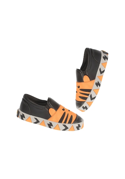 Leopar Erkek Çocuk Ortopedik Sneakers Turuncu