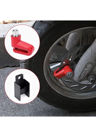 Motosikler Bisiklet Disk Kilidi Anahtarı Yer Kaplamayan Yeni Model Sağlam Güvenli Pratik Kilit